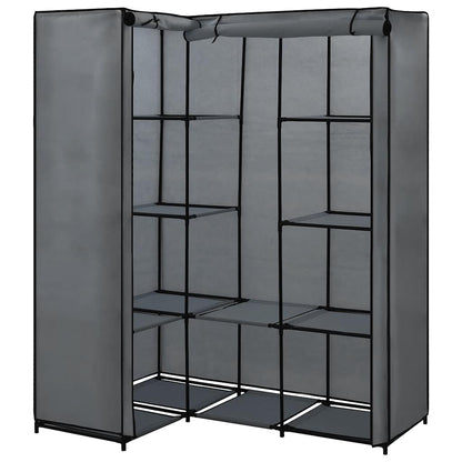 Armario De Esquina Gris 130x87x169 Cm_0