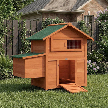 Pawhut Gallinero Para Exterior De Madera 113,5x67,5x95,5 Cm Con Nido Y Bandeja_4