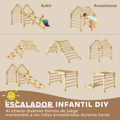 Aiyaplay Escalada Para Niños De 18-48 Meses 3 En 1 175x70x89 Cm Multicolor_4