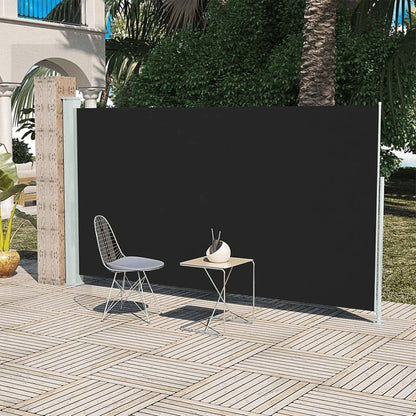 Vidaxl Toldo Lateral Retráctil De Jardín Negro160x300 Cm_1