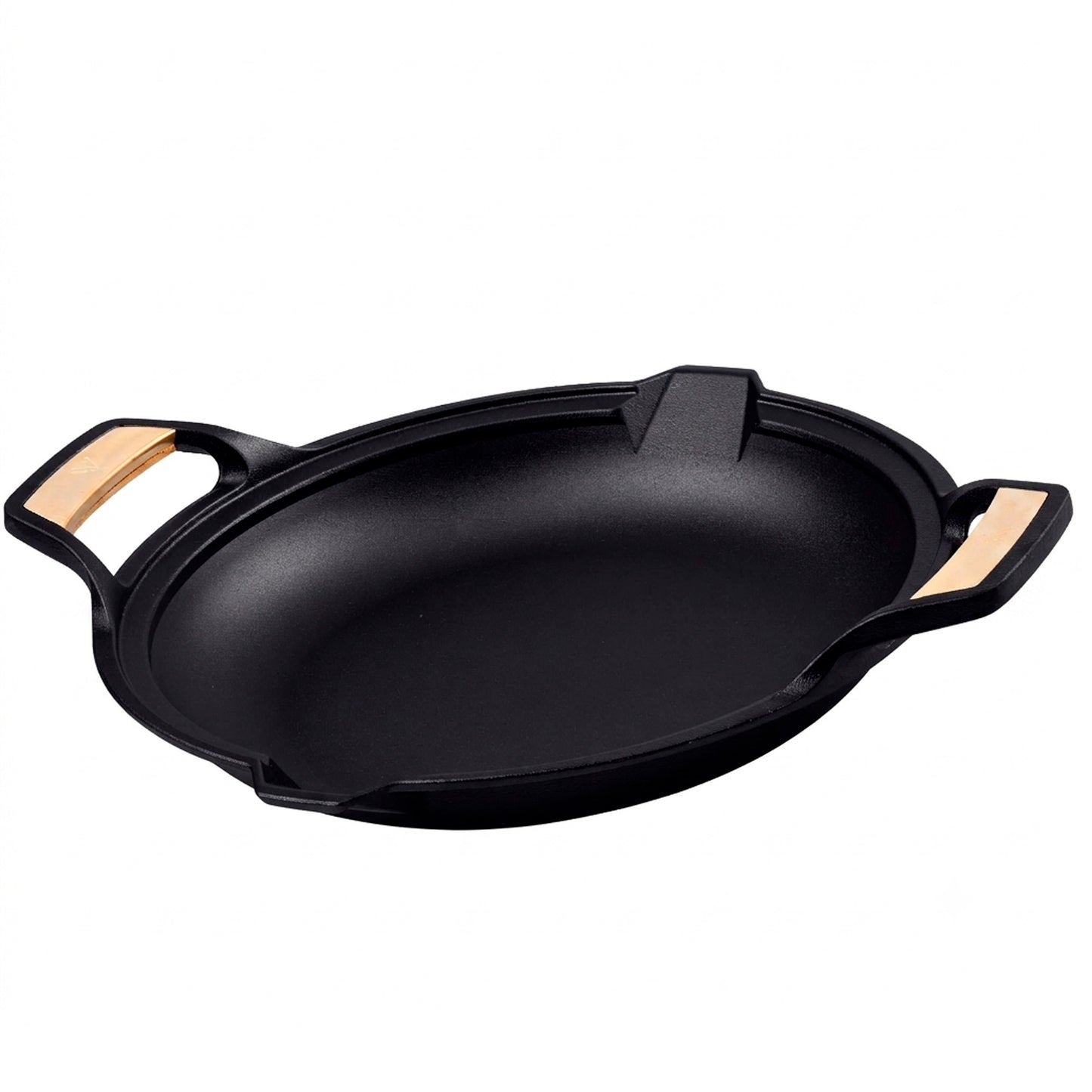 Victoria Paellera Sartén Hierro Fundido Curado Signature Gold Inducción 33cm, Apta Fuego, Barbacoa, Horno_0