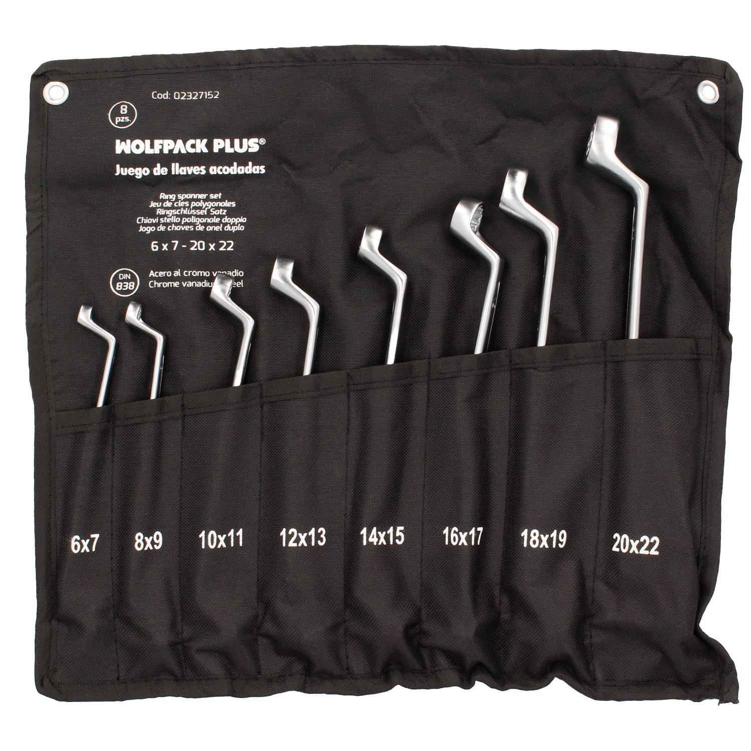 Juego Llaves Acodadas Wolfpack Plus 8 Piezas