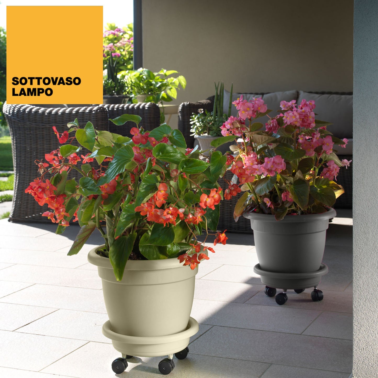 Platillo Para Maceta Con Ruedas Para Facilitar Su Traslado Ø 33 Cm Antracita_1