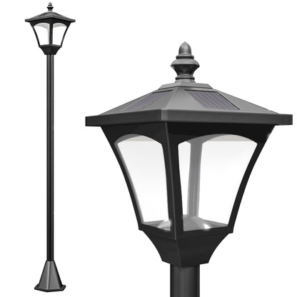 Outsunny Farol Solar De Jardín Ip44 Con Luces Inteligentes Led Exteriores_0