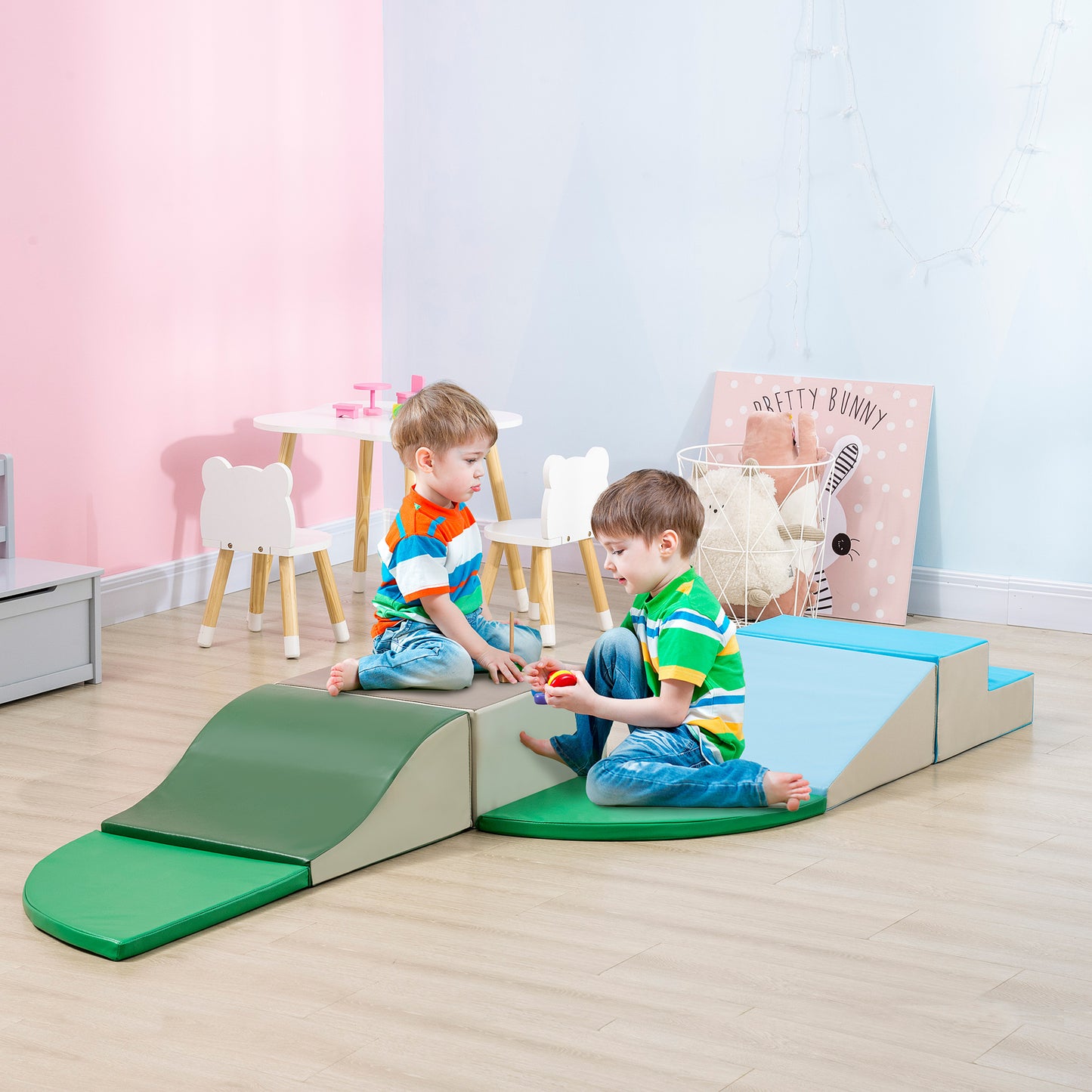 Homcom Juego De 6 Bloques De Espuma Para Niños De 12-36 Meses 150x100x24 Cm_1