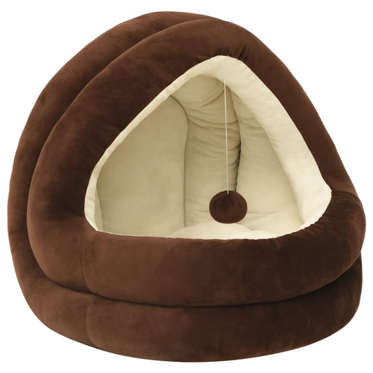 Vidaxl Cama Para Gatos Color Marrón Y Crema 50x50x45 Cm_0