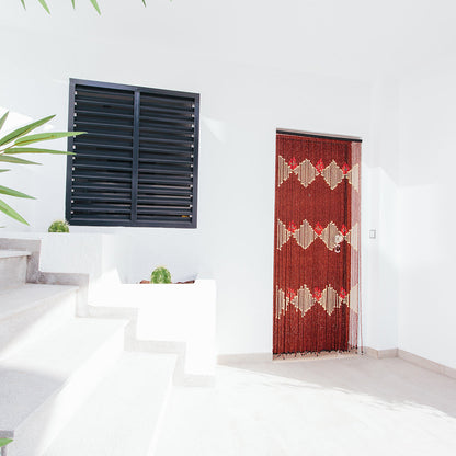 Cortina De Puerta Tonkin - Belleza Natural Para Tu Hogar 0,9x2 M / Multicolor_0