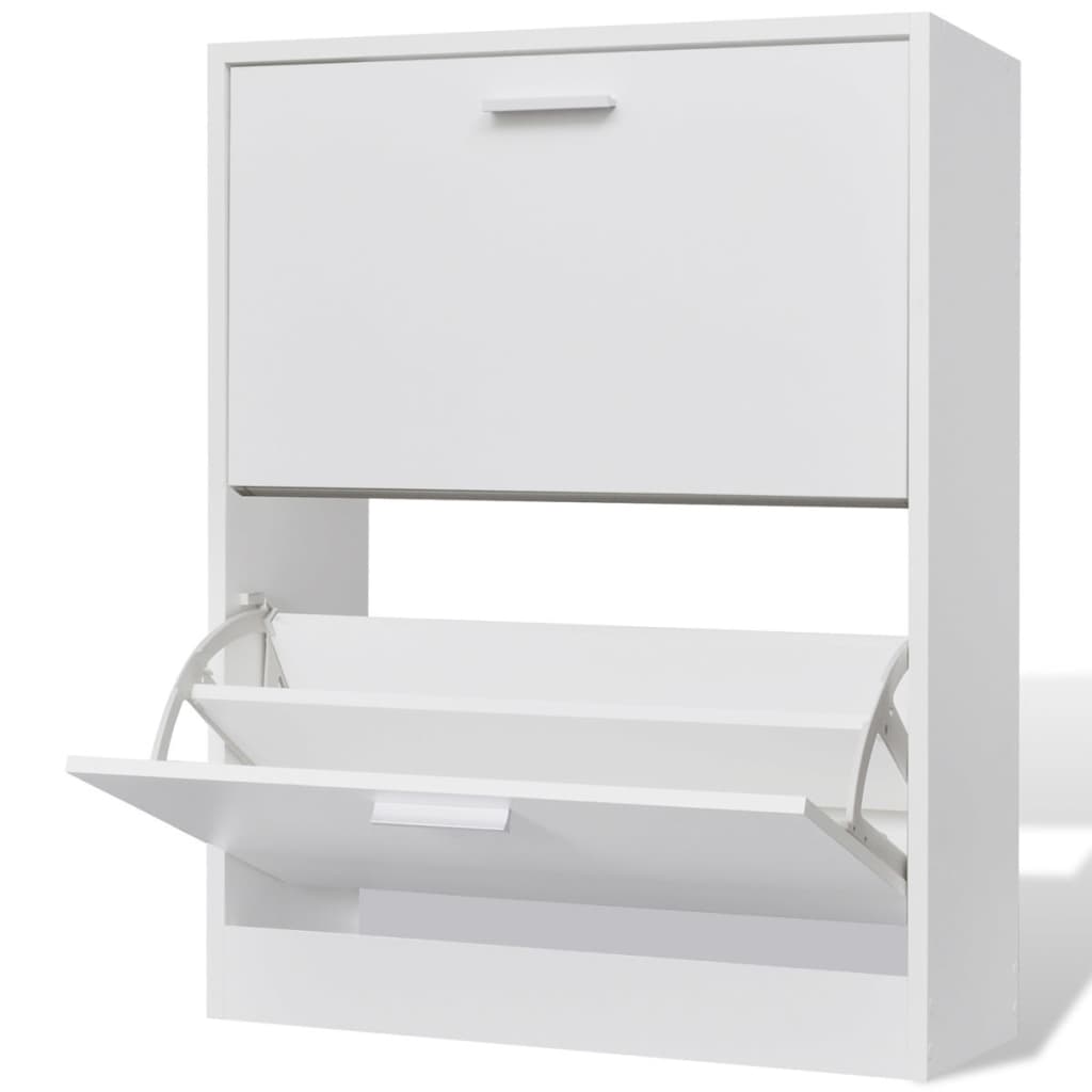 Mueble Zapatero Blanco Con 2 Compartimentos / Vetonek_4