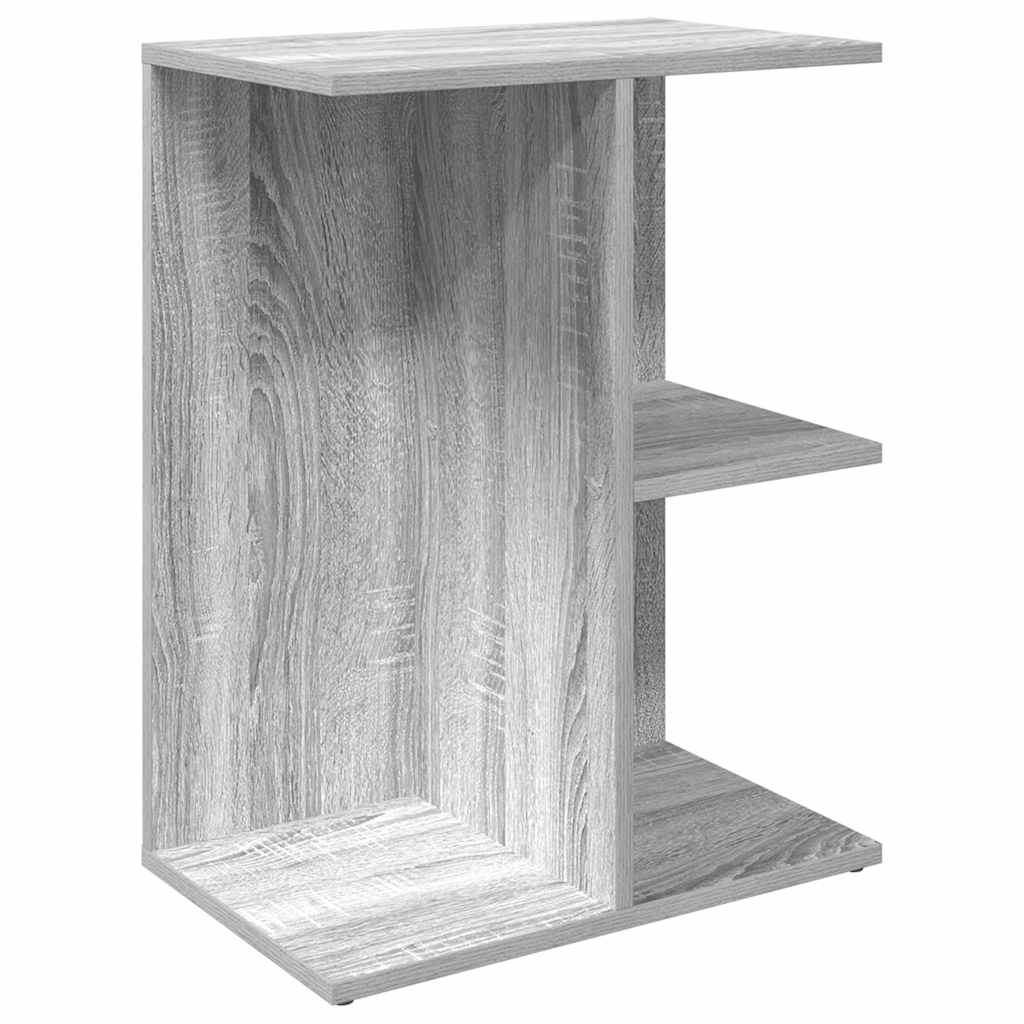 Mesita De Noche Madera De Ingeniería Gris Sonoma 46,5x29x61 Cm_0