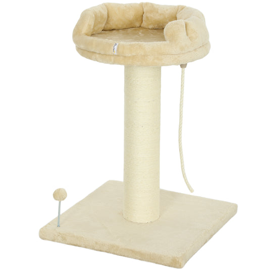Pawhut Árbol Rascador Para Gatos De 2 Niveles Con Plataforma Bola Poste De Sisal_0