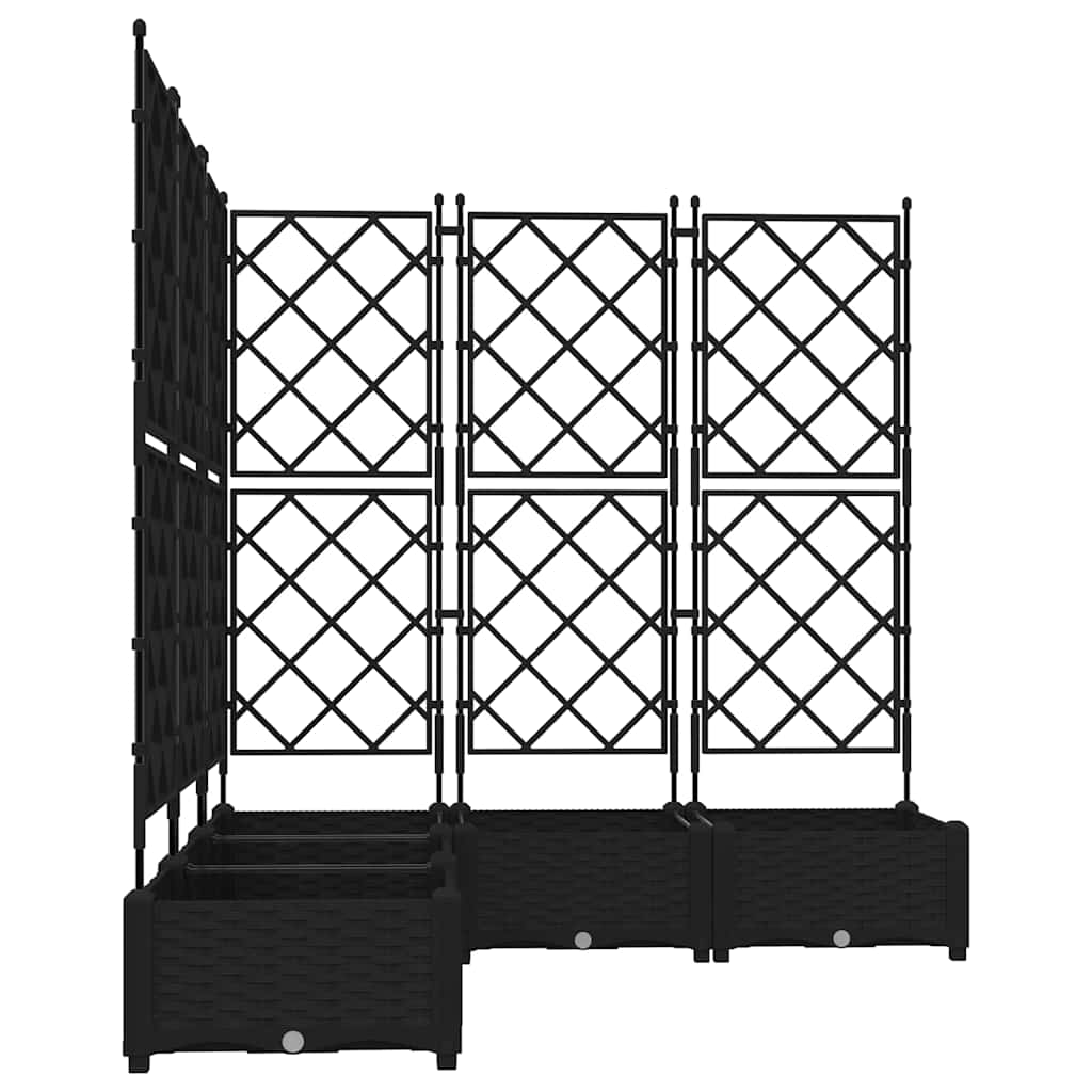 Macetero De Jardín 5 Uds. Negro 120 X 120 X 125,5 Cm Pp_4