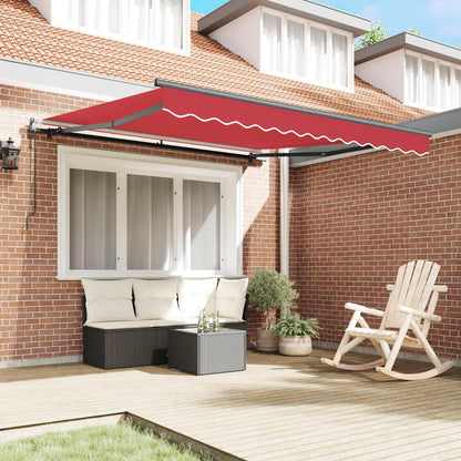 Toldo Retráctil Rojo 300 X 250 Cm Tela Y Aluminio_2