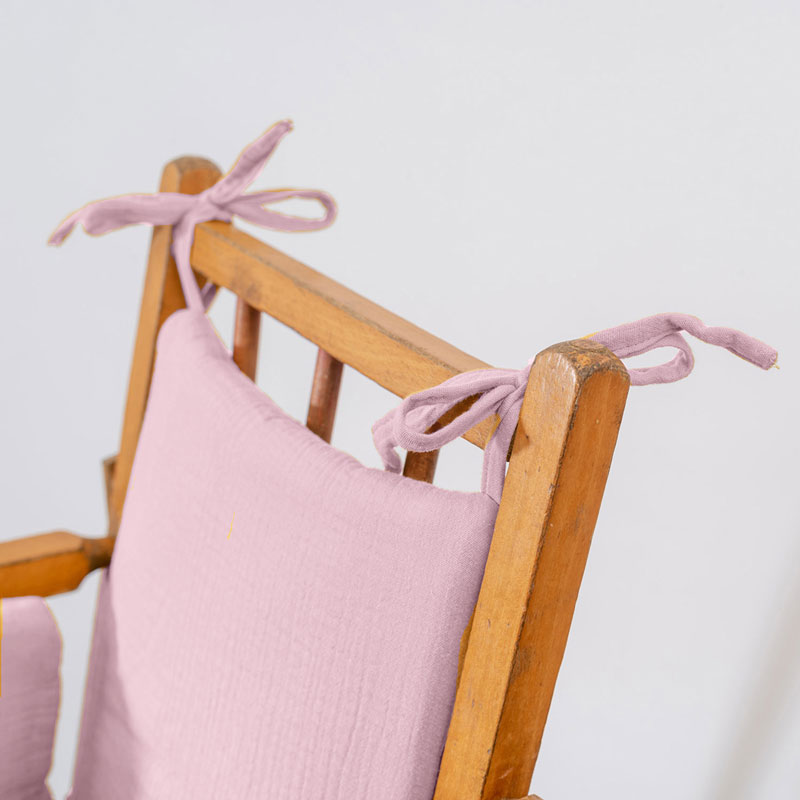 Cojín Para Trona De Algodón Orgánico Rosa_4