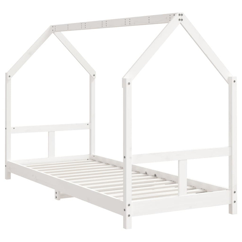 Vidaxl Estructura De Cama Para Niños Madera De Pino Blanco 80x200 Cm_5
