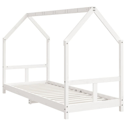 Vidaxl Estructura De Cama Para Niños Madera De Pino Blanco 80x200 Cm_5