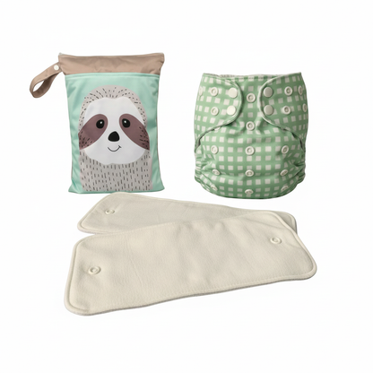 Kit Descubrimiento Pañal Tela Grafeno Adznadons 3-15kg Insertos Bambú Biodegradables Bolsa Impermeable Prueba Sin Riesgo_0