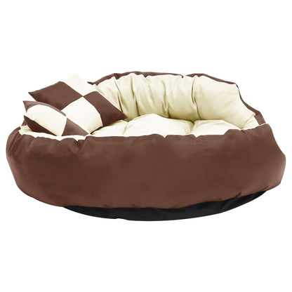 Vidaxl Cojín Para Perro Reversible Y Lavable Marrón Crema 110x80x23 Cm_3
