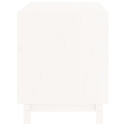 Caseta Para Perros Madera Maciza De Pino Blanco 70x50x62 Cm_4