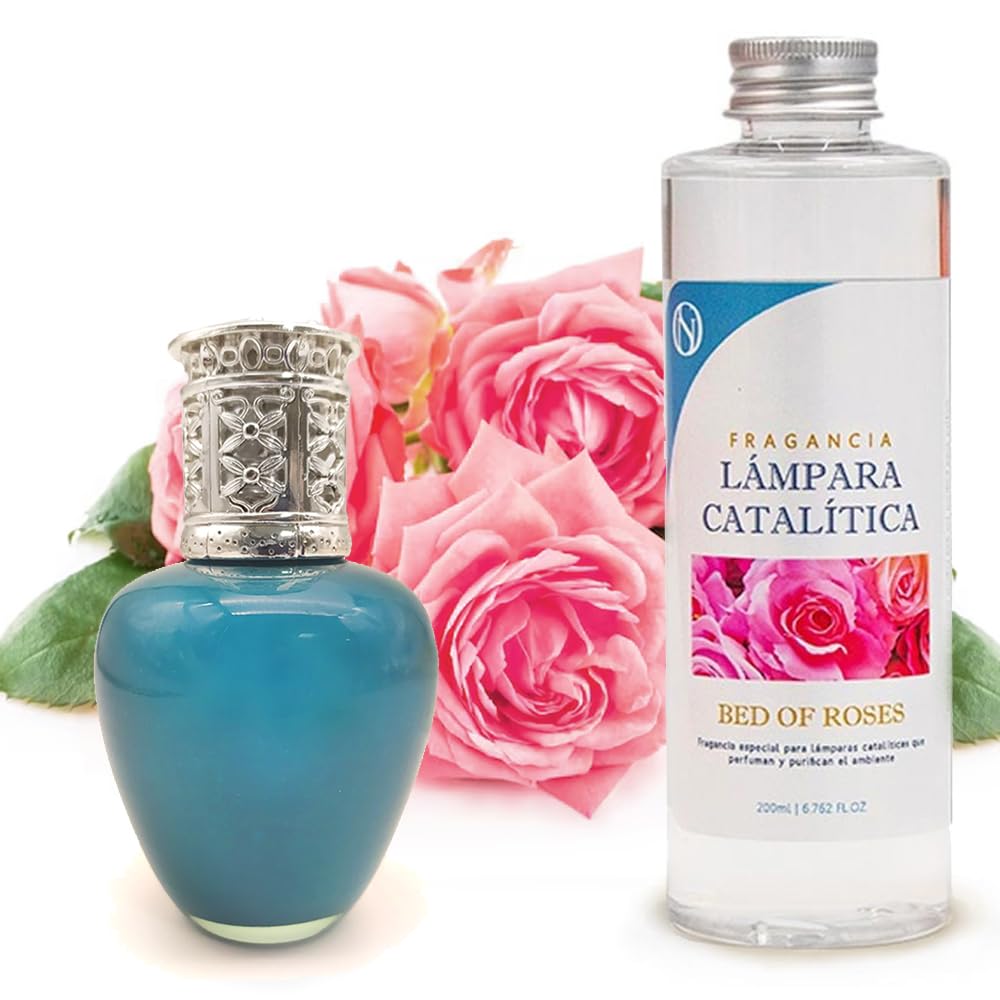 Lámpara Catalítica Aqua Marina + Fragancia Aroma Bed Of Roses 200ml - Elimina Olores Y Mejora La Calidad Del Aire_0