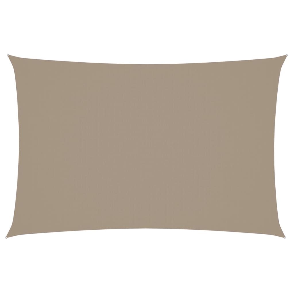 Vidaxl Toldo De Vela Rectangular Tela Oxford Gris Taupe 2x4 M_0