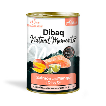 Dibaq Natural Moments Adulto Salmón Con Mango, 12 Latas X 380gr_1