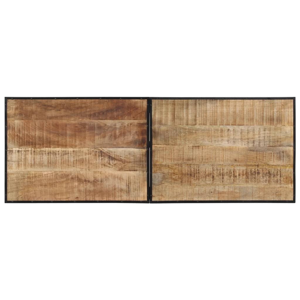 Mesa De Bar Madera Maciza De Mango Rugoso 150x55x107 Cm_4