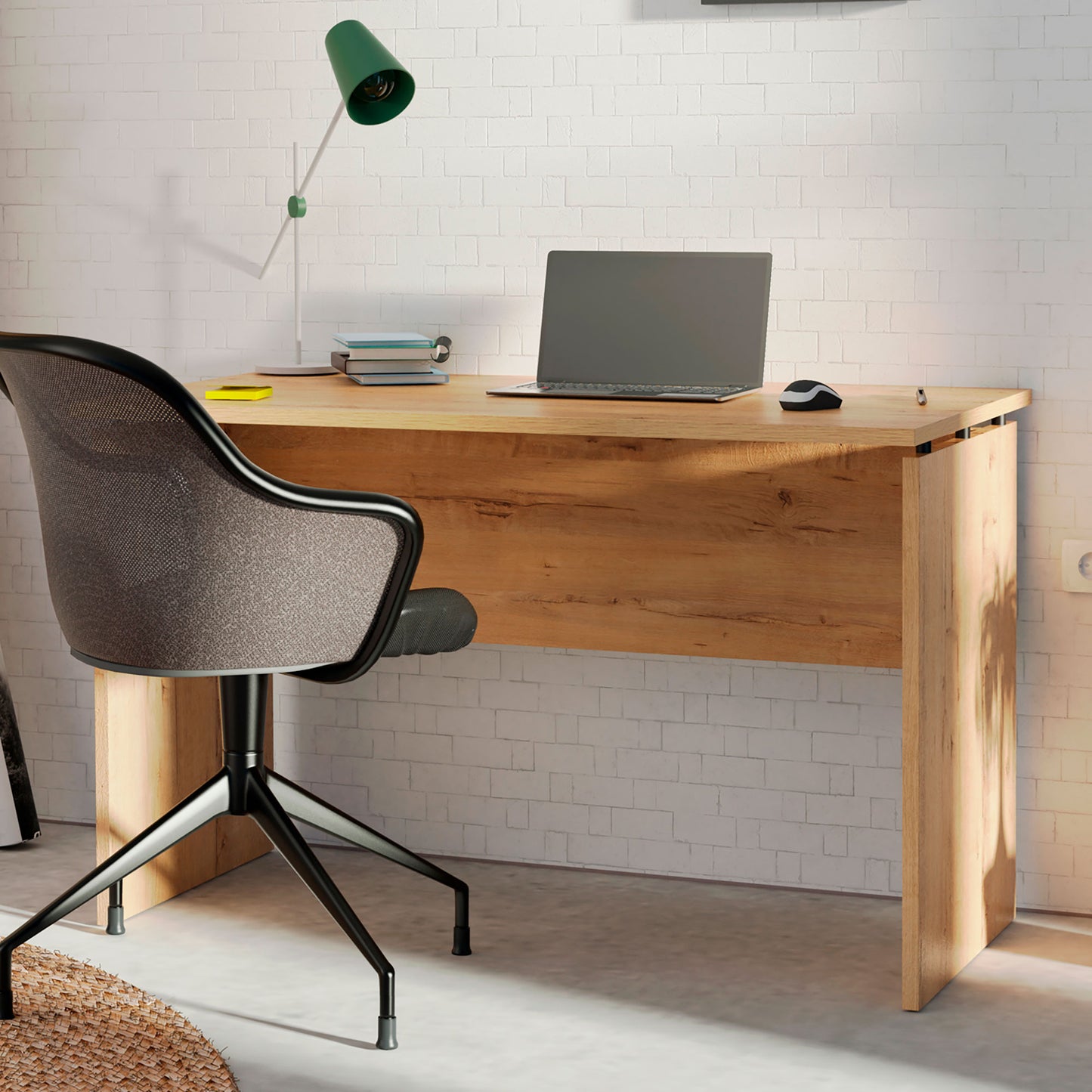 Escritorio, Mesa De Ordenador Oficina, Estudio 76 X 120 X 68 Cm, Despacho, Habitación, Desk, Briebe, Zenith, Madera