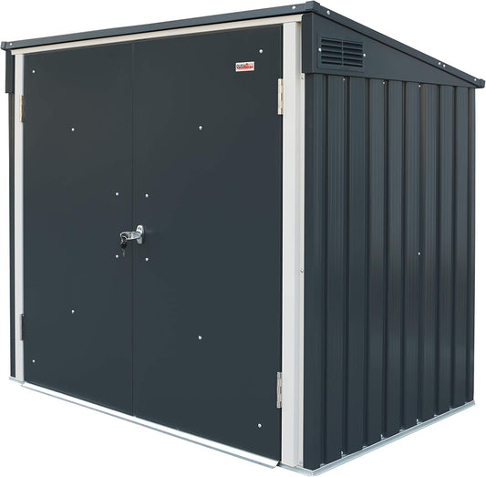 Duramax - Arcón Guarda Cubos De Exterior -  770l - Metal - Color Gris Antracita_0