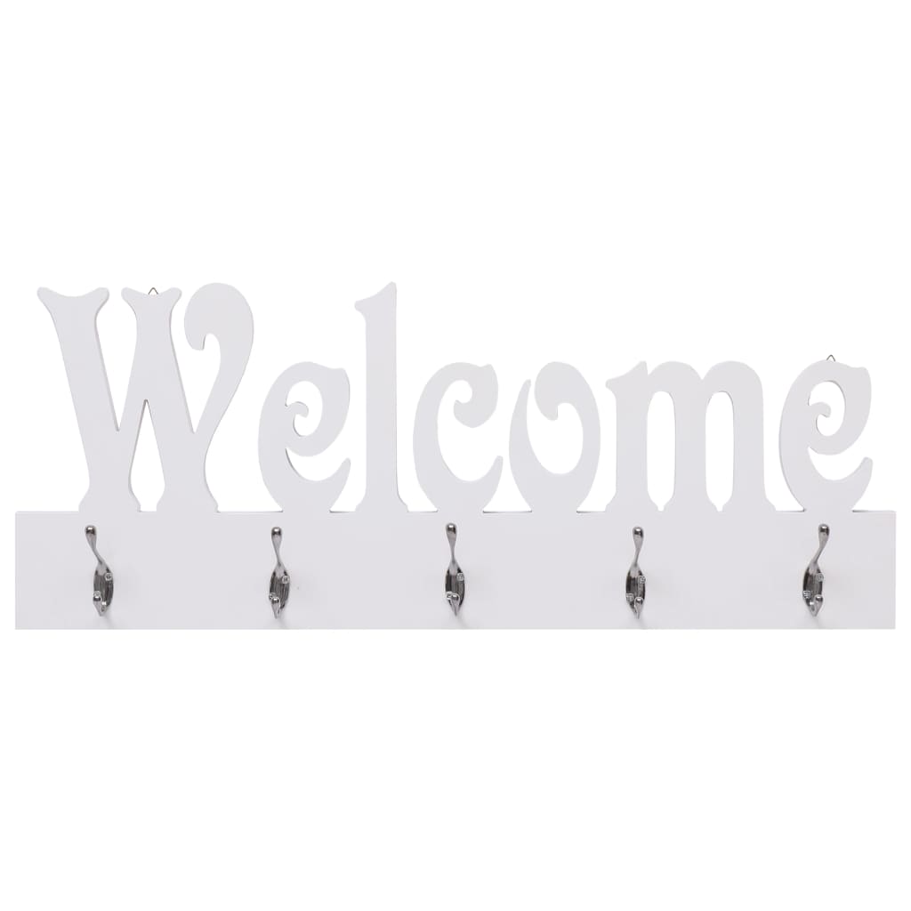 Perchero De Pared Welcome Blanco 74x29,5 Cm_0
