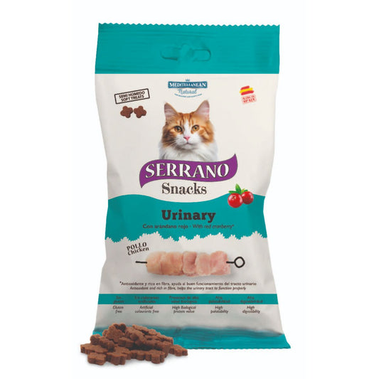 Serrano Snacks Urinary de pollo con arándano rojo para gatos 50 g