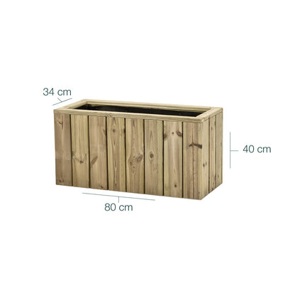 Jardinera De Madera Para Exterior 80x34x40 Cm Atrium Hortalia_5