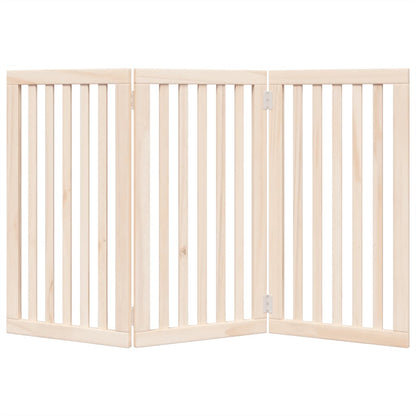 Vidaxl Puerta Para Perros Plegable De 3 Paneles, 150 Cm, Madera De Álamo_3