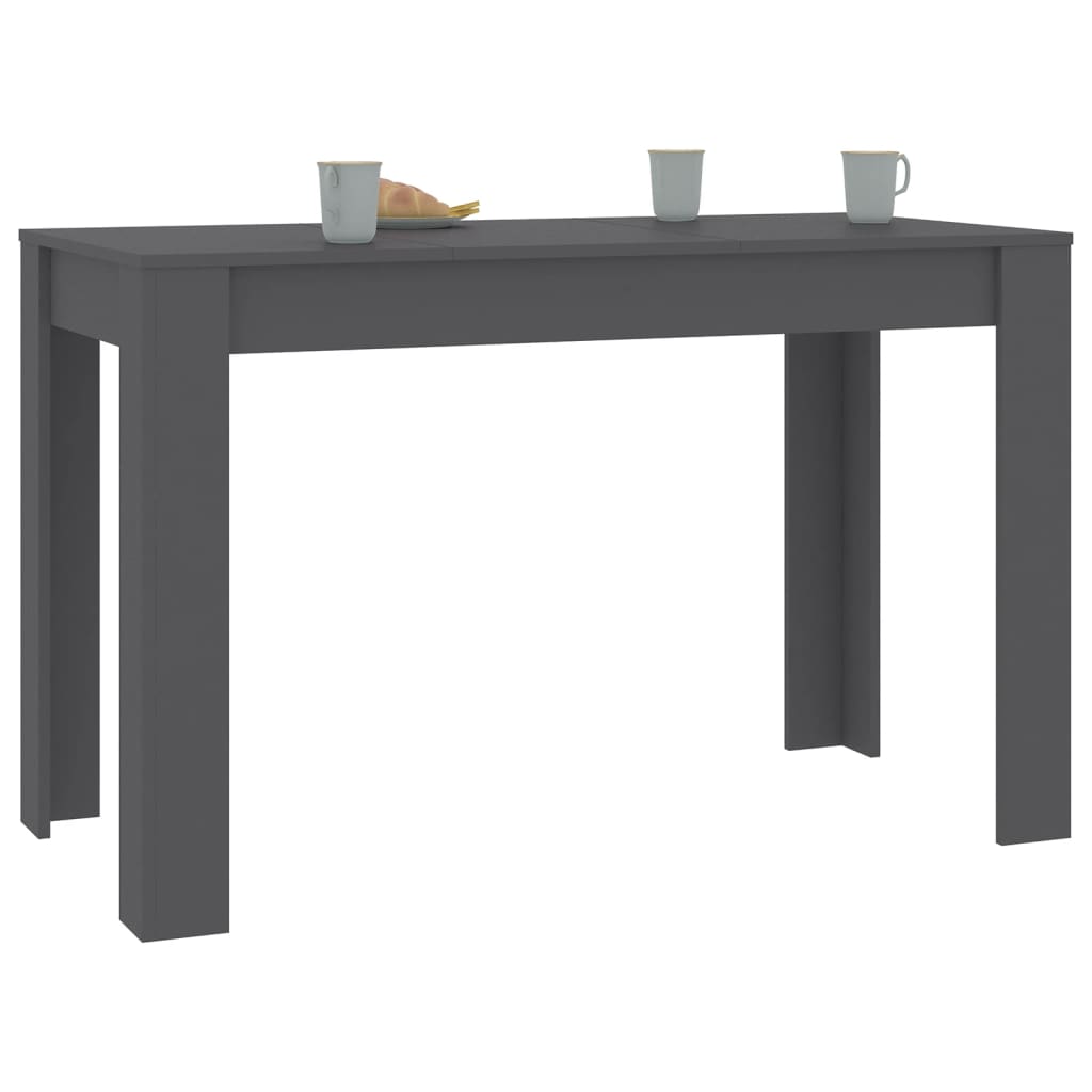 Mesa De Comedor De Aglomerado Gris 120x60x76 Cm_1