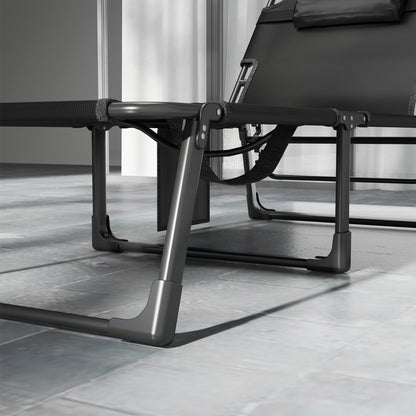 Outsunny Set De 2 Tumbonas Plegables Reclinables Con Cojines Y Bolsillo Gris_3