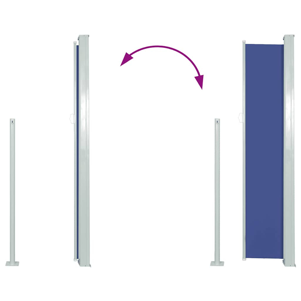 Vidaxl Toldo Lateral Retráctil 160x500 Cm Azul_4