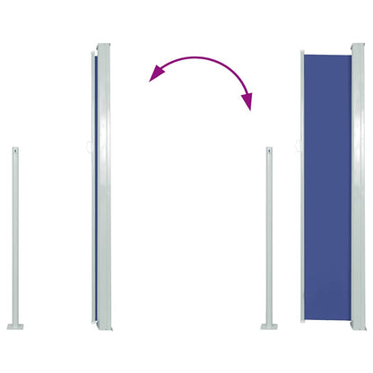 Vidaxl Toldo Lateral Retráctil De Jardín Azul 100x500 Cm_4