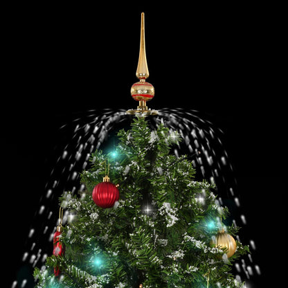 Vidaxl Árbol De Navidad Con Nieve Con Base En Paraguas Verde 170 Cm_3
