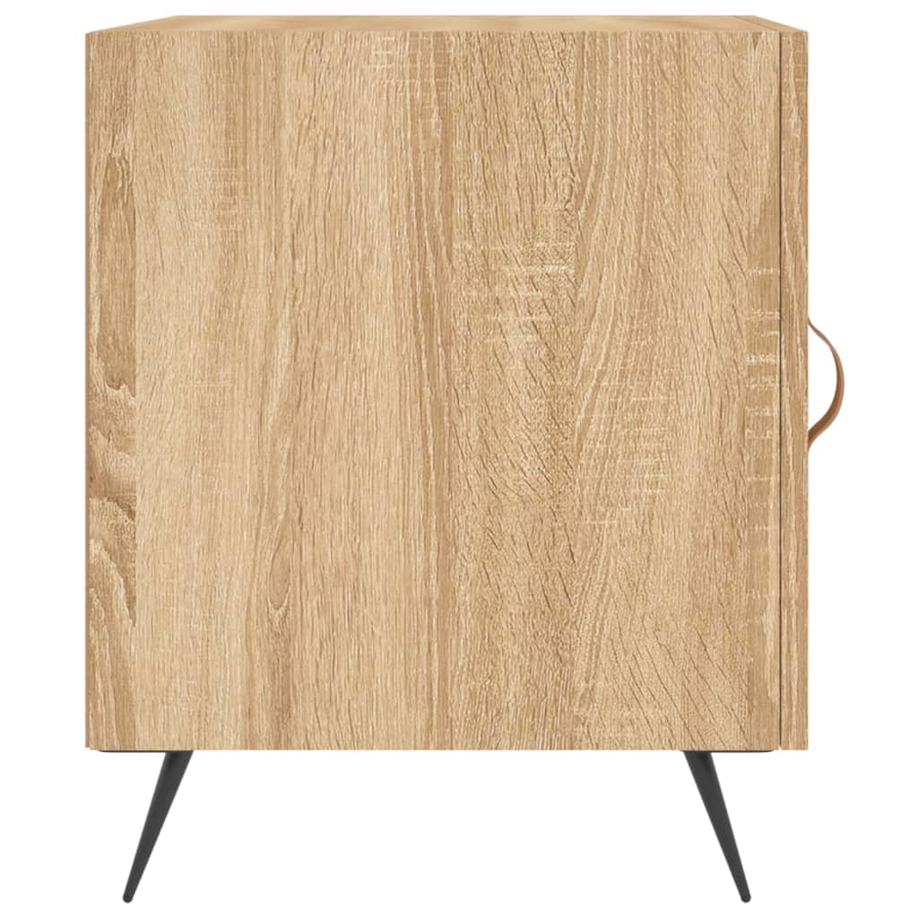 Mesita De Noche Madera De Ingeniería Roble Sonoma 40x40x50 Cm_3