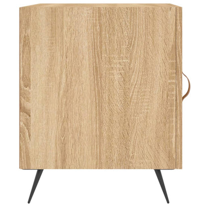 Mesita De Noche Madera De Ingeniería Roble Sonoma 40x40x50 Cm_3