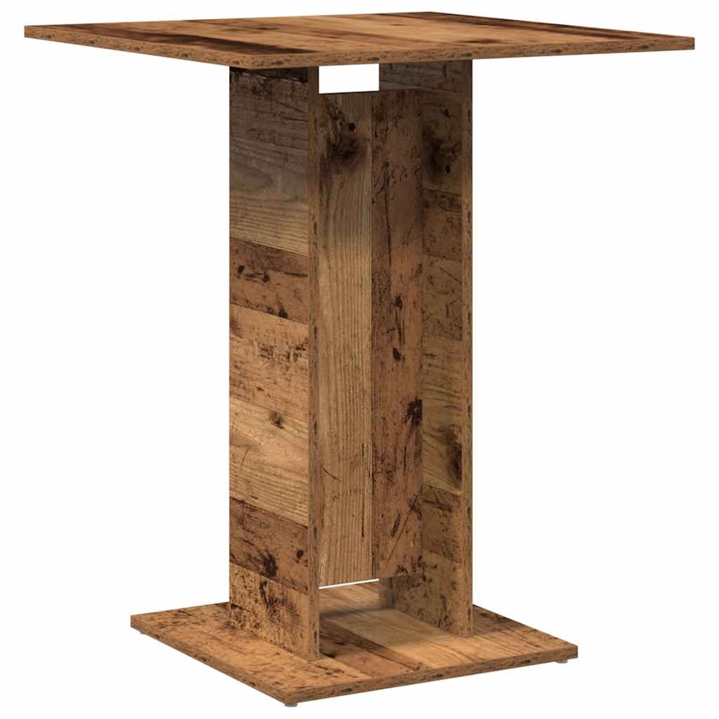 Mesa De Bistró De Madera De Ingeniería Envejecida 60x60x75 Cm_4