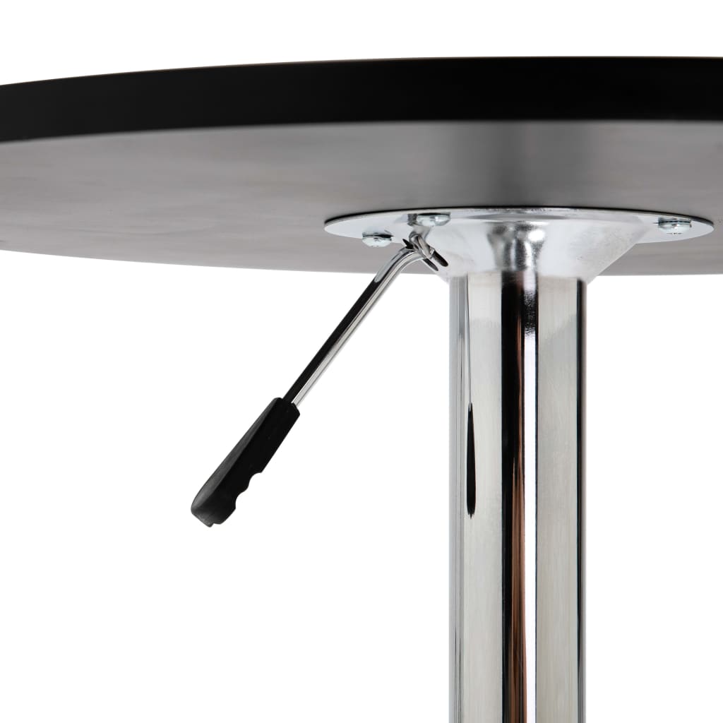 Mesa Alta De Cocina Mdf Negro Ø60 Cm_1