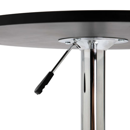 Mesa Alta De Cocina Mdf Negro Ø60 Cm_1