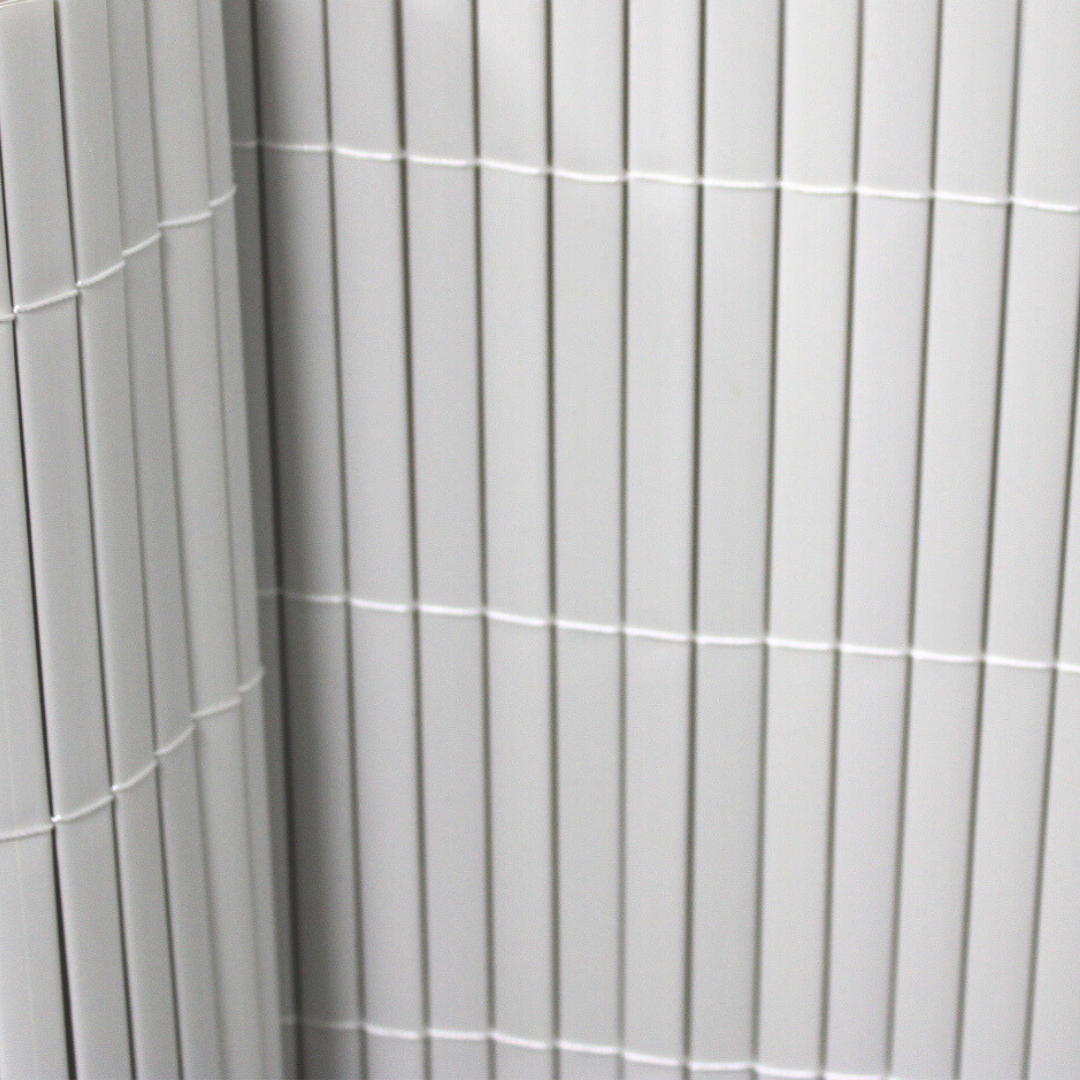 Cañizo Pvc Doble Cara| 1x3 M| Color Blanco| Lamas 11 Mm| Composición 100% Pvc| Bridas Sujeción Incluidas_2