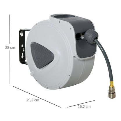 Durhand Carrete De Manguera Automático De 10 M Conector De 1/4'' Bsp Gris_2