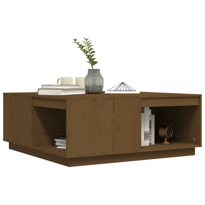 Mesa De Centro Madera Maciza Pino Marrón Miel 100x101x40,5 Cm_2