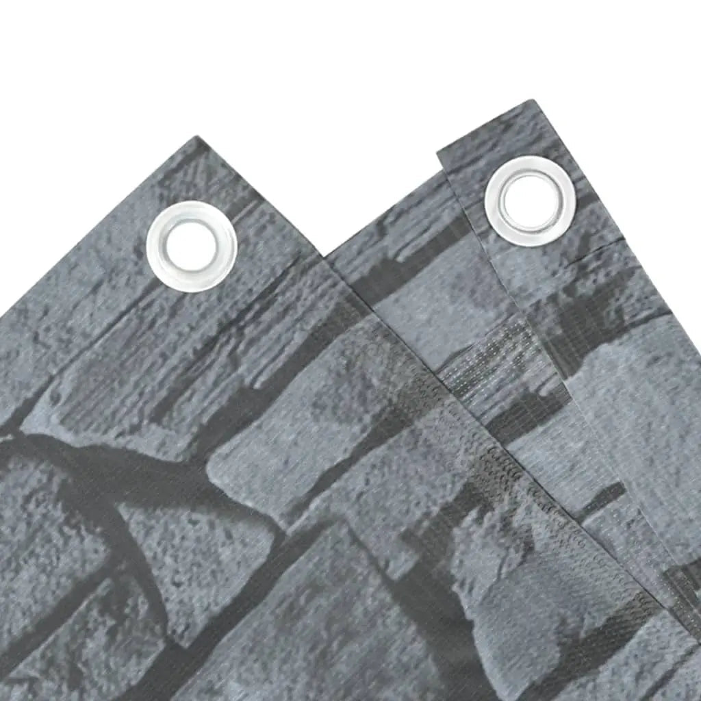 Pantalla De Privacidad De Balcón Pvc Look Piedra Gris 800x120cm / Vetonek_2