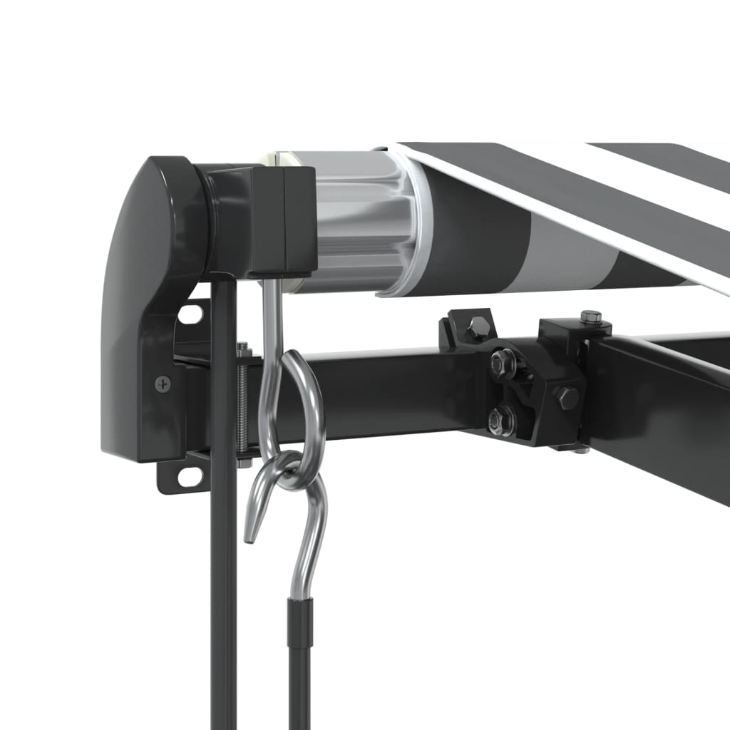 Toldo Retráctil Automático Luz Led Antracita Blanco 450x350 Cm_5