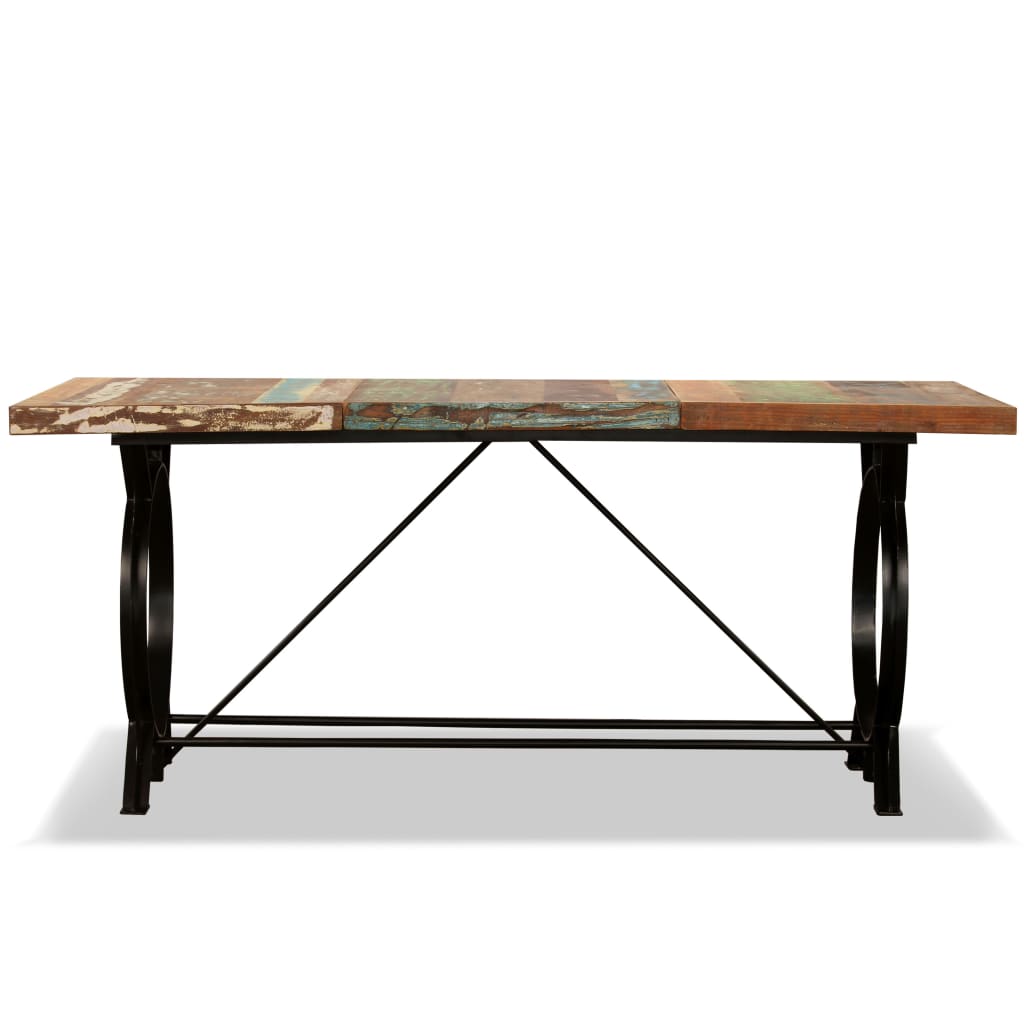 Mesa De Comedor De Madera Maciza Reciclada 180 Cm_1