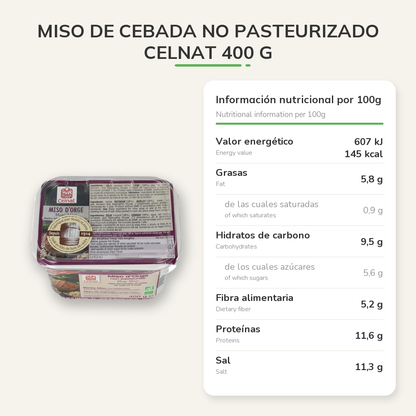 Información nutricional