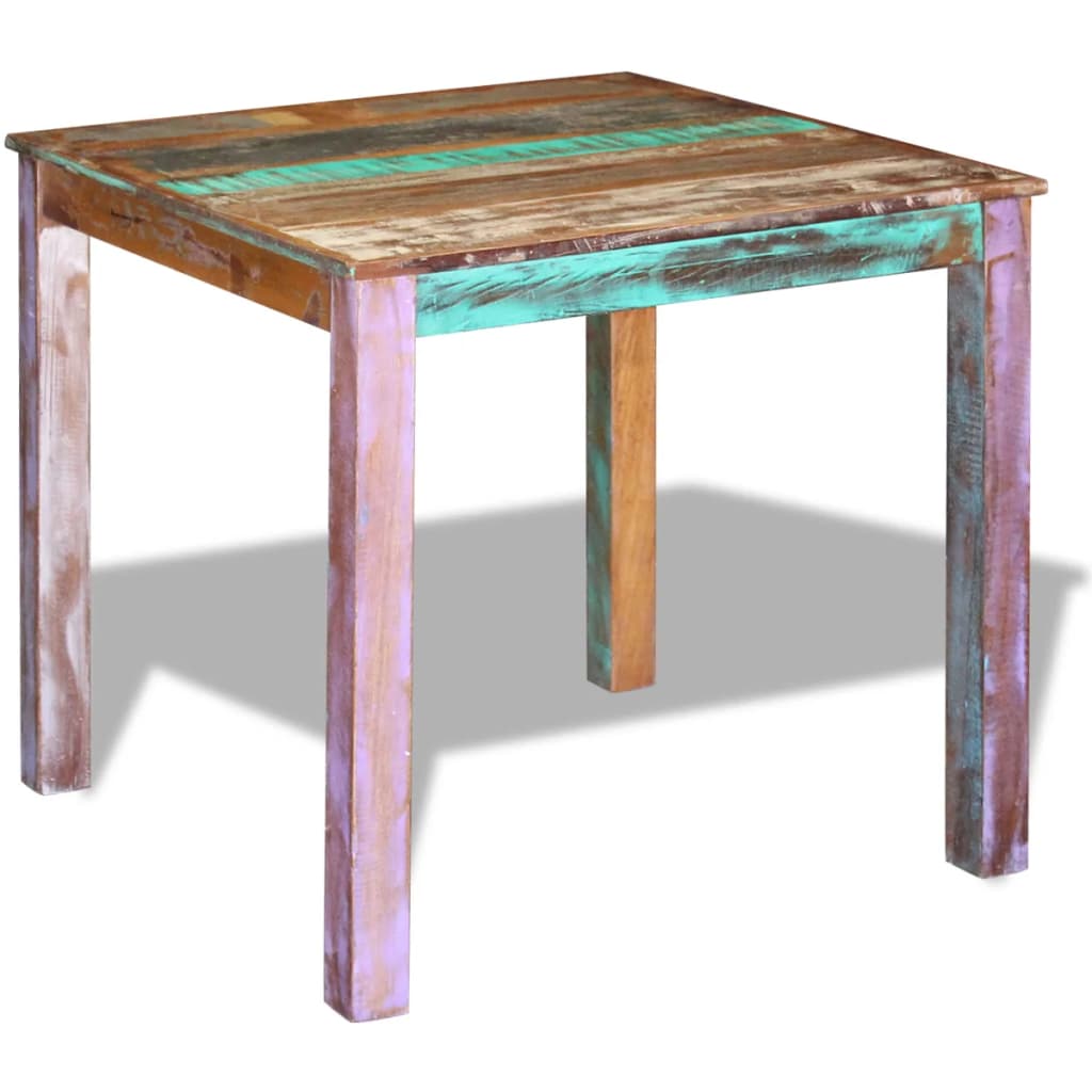 Mesa De Comedor De Madera Maciza Reciclada 80x82x76 Cm_1
